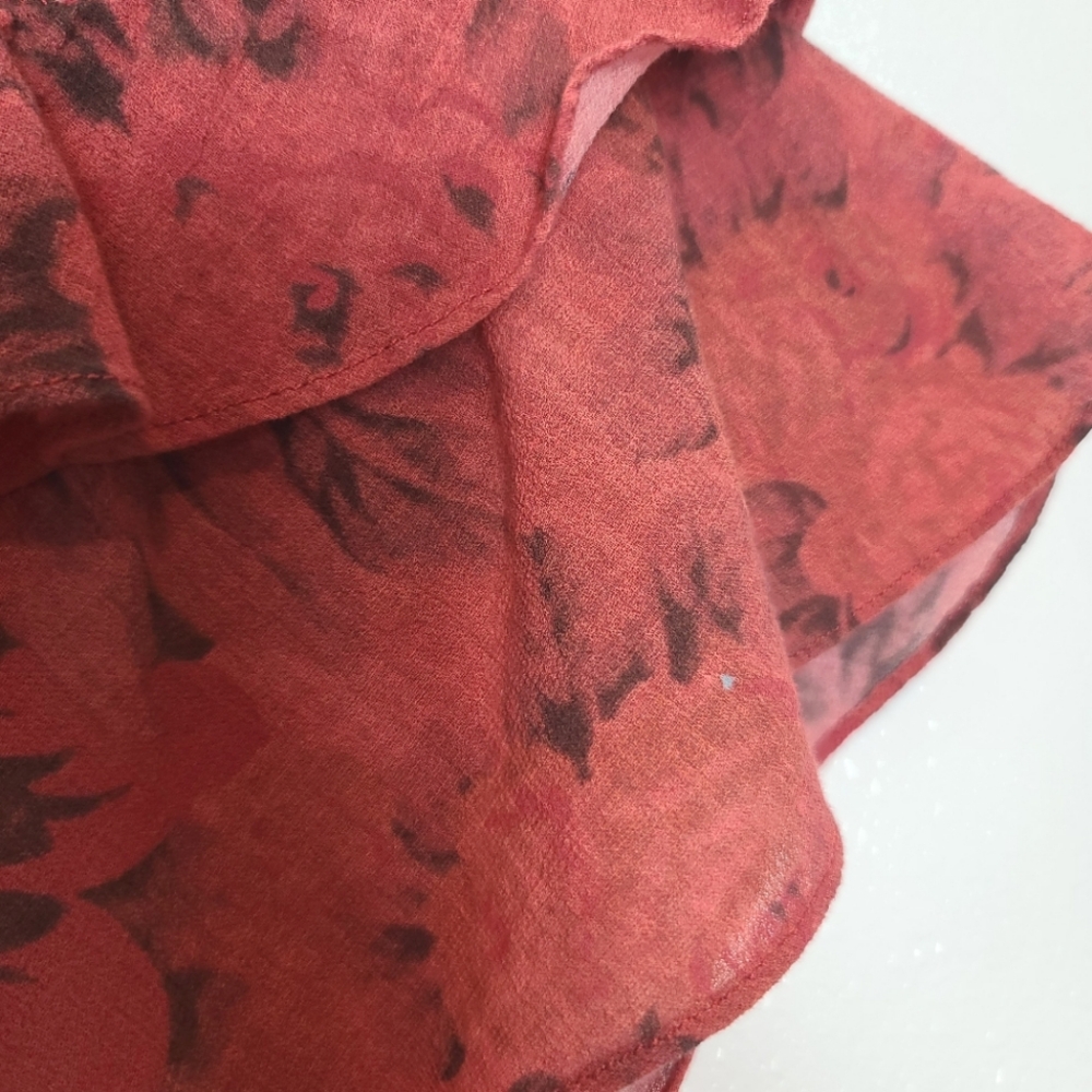 Sea New York Floral Tie Neck Blouse Top Size 8 - Picture 14 of 14